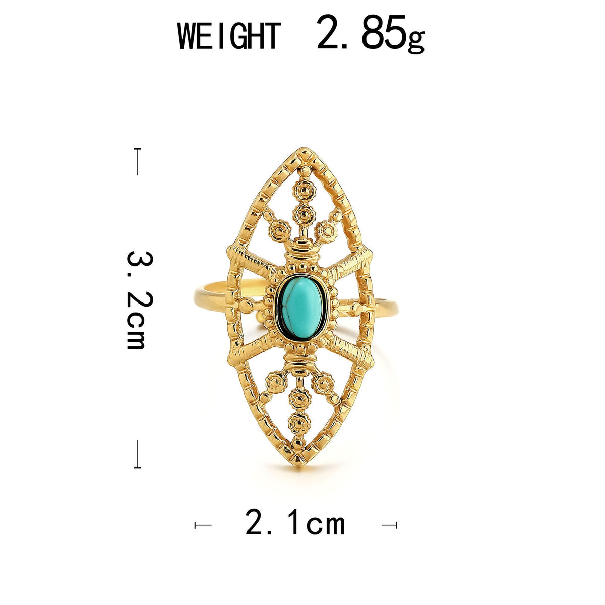 Bague Cœur Fleur Coquillage - reveliu