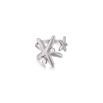 Bague Cœur Perle Plaquée Or - reveliu
