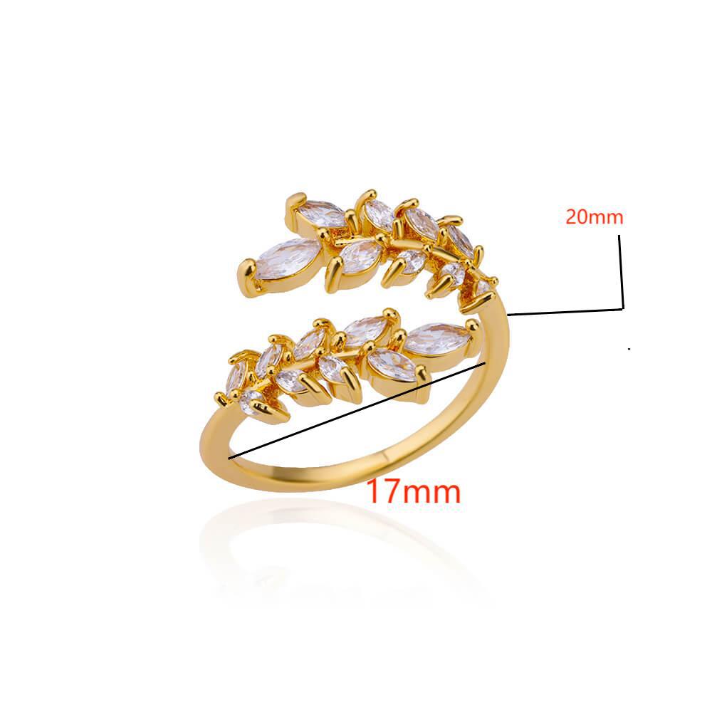 Bague Croisée Motif Floral - reveliu