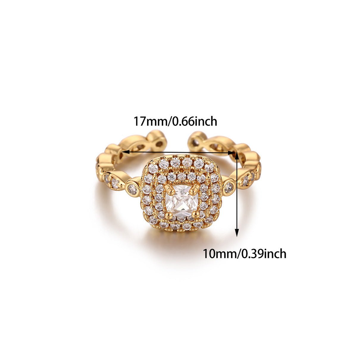 Bague Croisée Motif Floral - reveliu