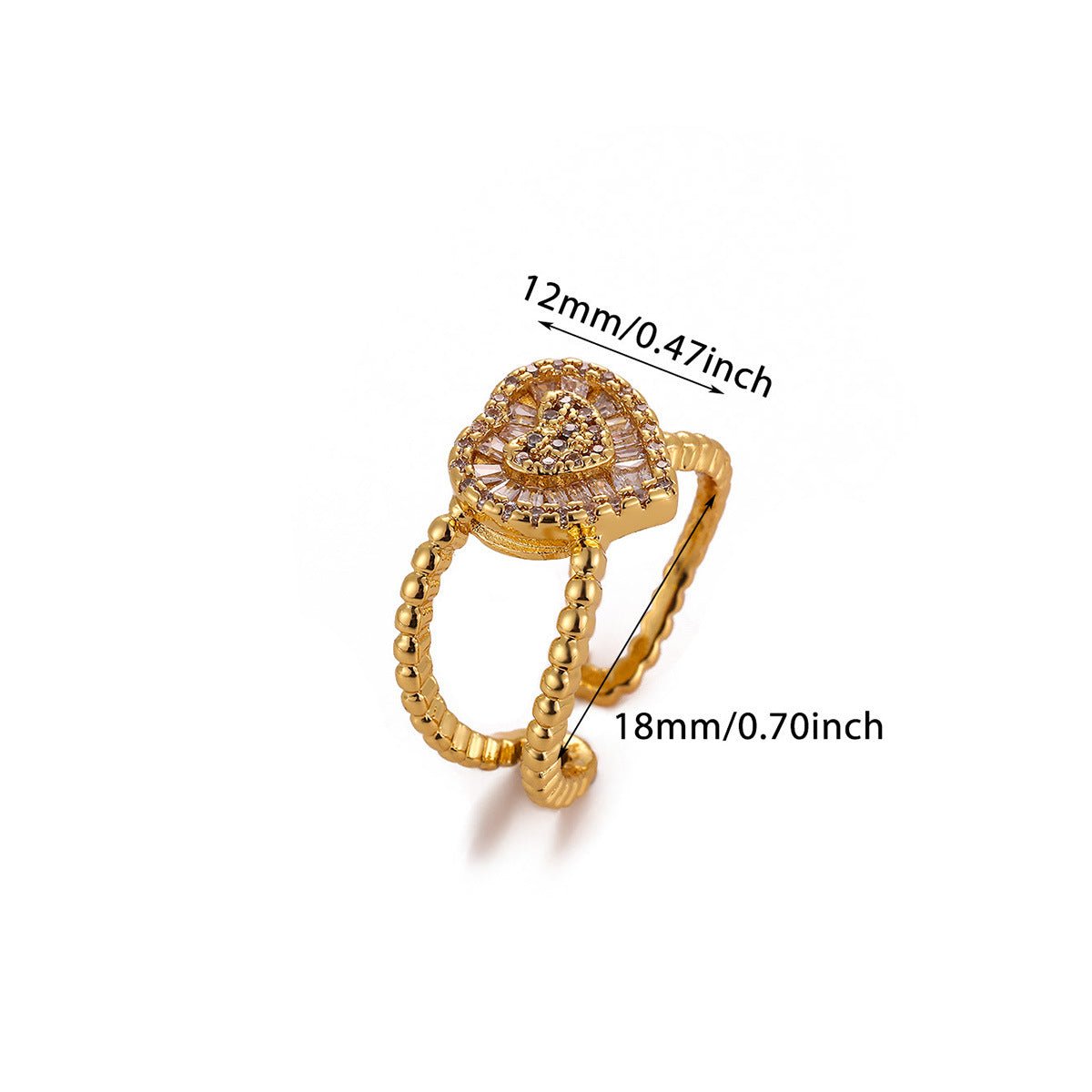 Bague Fleur Zircon Vintage - reveliu