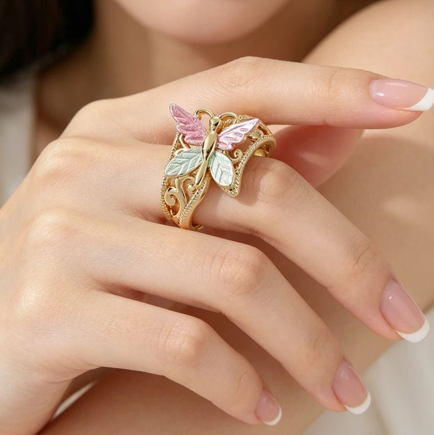 Bague Papillon Bleu Poudré - reveliu