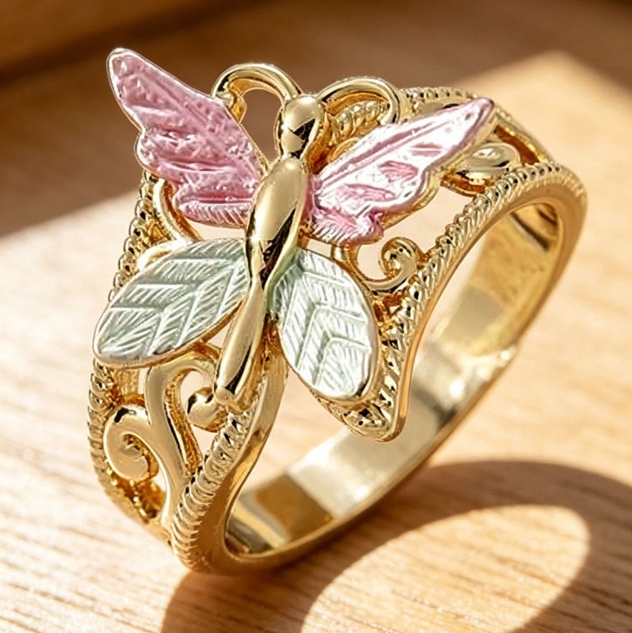 Bague Papillon Bleu Poudré - reveliu