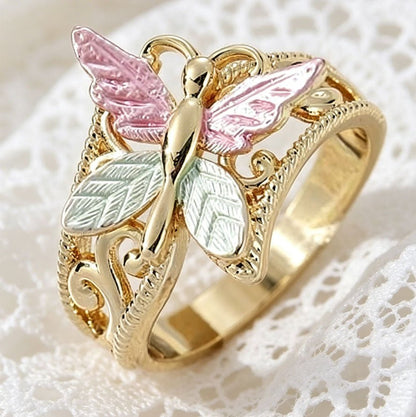 Bague Papillon Bleu Poudré - reveliu
