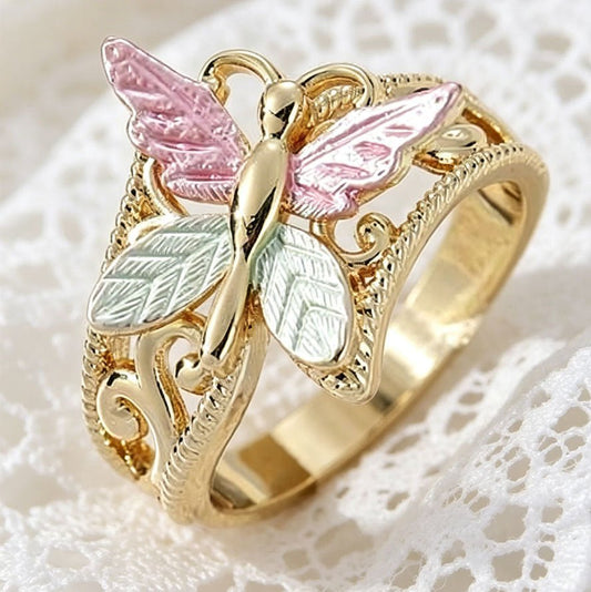 Bague Papillon Bleu Poudré - reveliu