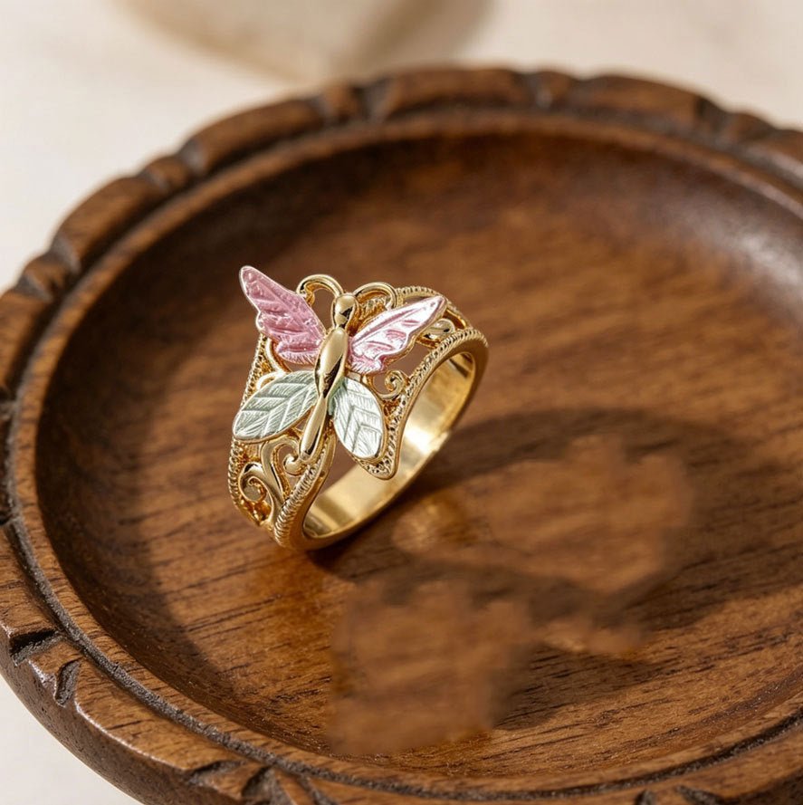 Bague Papillon Bleu Poudré - reveliu