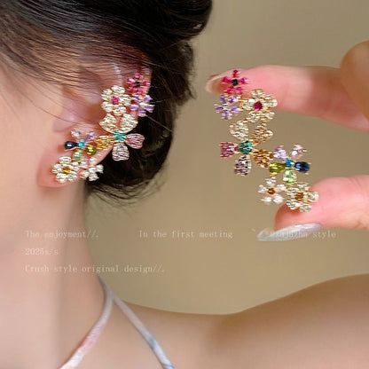 Boucles d'Oreilles Fleur Arc-en-ciel - reveliu