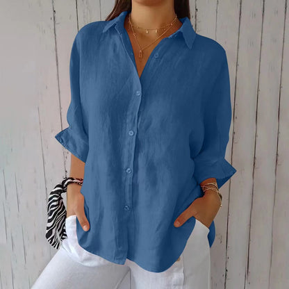 Chemise Plissée Col Boutonné - reveliu