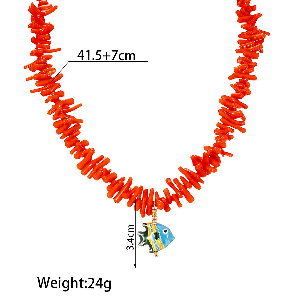 Collier Ras-de-Cou Corail Rouge - reveliu