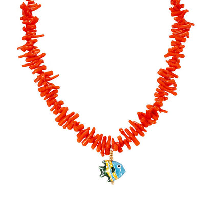 Collier Ras-de-Cou Corail Rouge - reveliu
