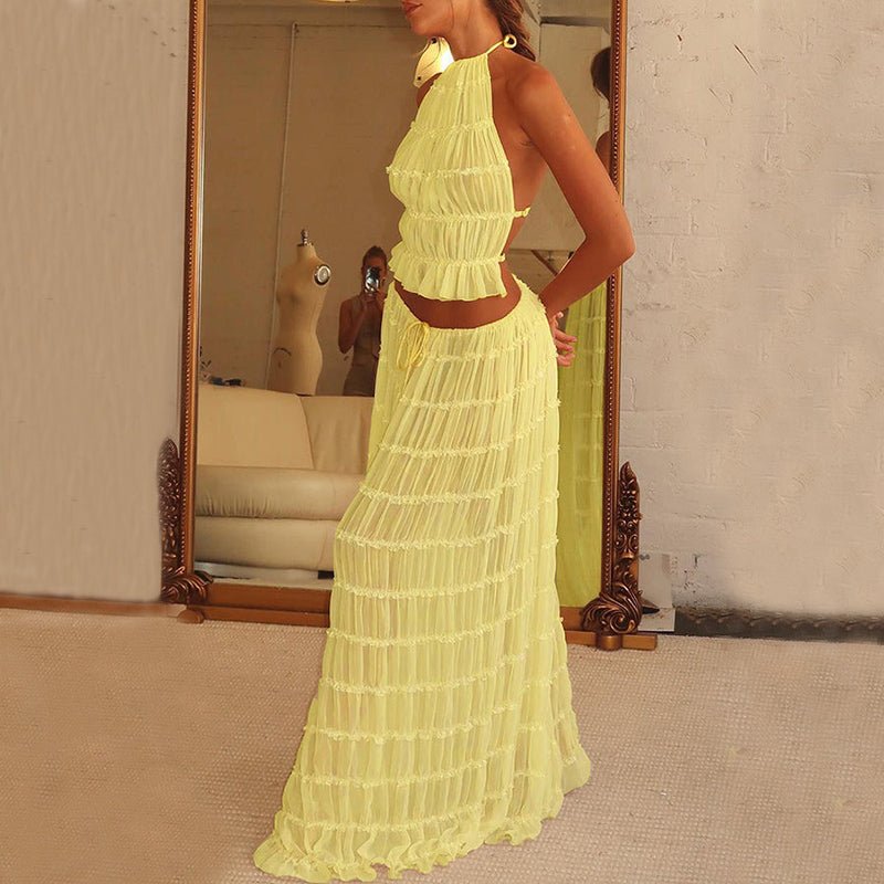 Ensemble Crop Top et Jupe Plage - reveliu
