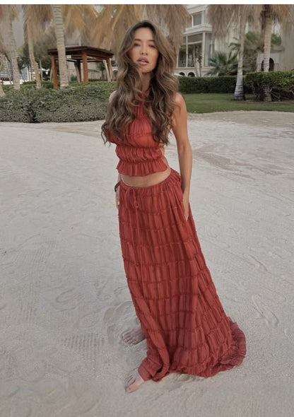 Ensemble Crop Top et Jupe Plage - reveliu