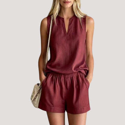 Ensemble Top Col V et Short - reveliu