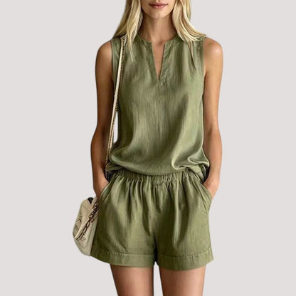 Ensemble Top Col V et Short - reveliu