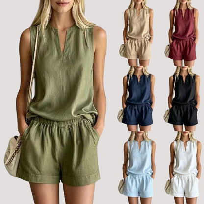 Ensemble Top Col V et Short - reveliu