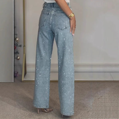 Jean Taille Haute Strass - reveliu