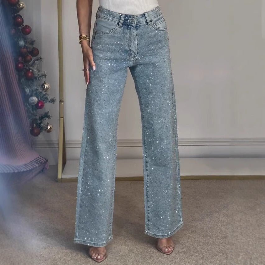 Jean Taille Haute Strass - reveliu