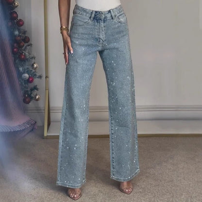 Jean Taille Haute Strass - reveliu