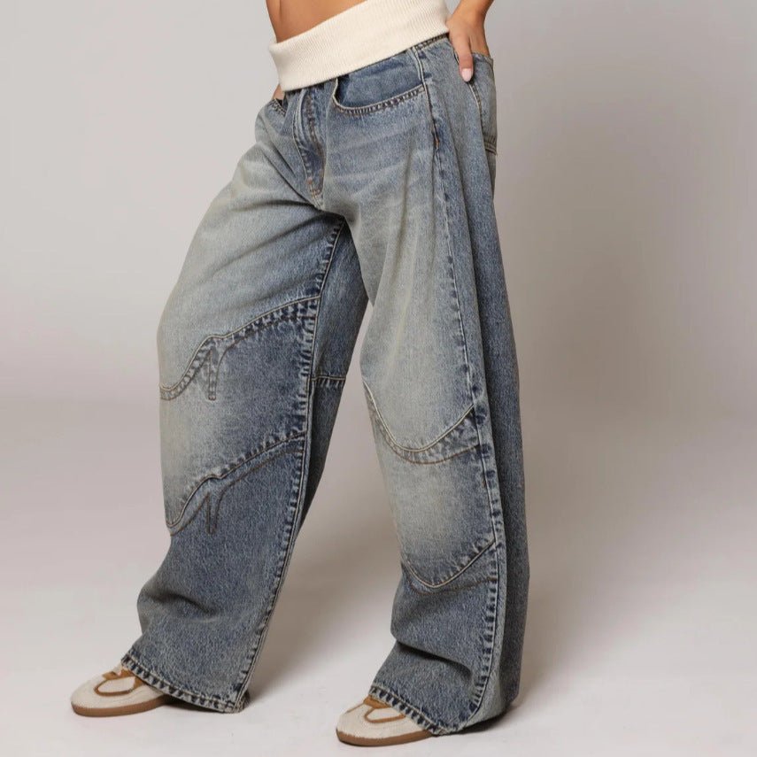 Jean Wide Leg Délavé — Le Denim Qui Change Tout - reveliu