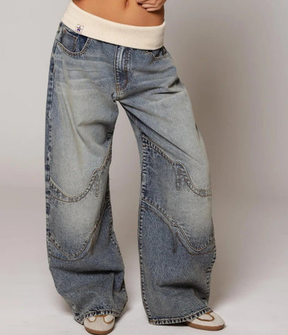 Jean Wide Leg Délavé — Le Denim Qui Change Tout - reveliu