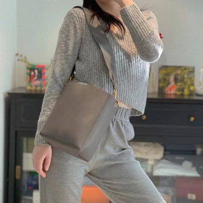 Sac Bandoulière Cuir Grande Capacité - reveliu