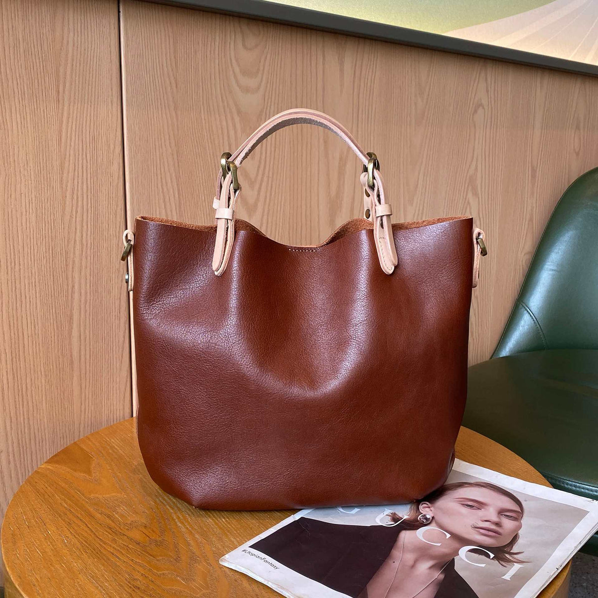 Sac Cabas Cuir Vintage - reveliu