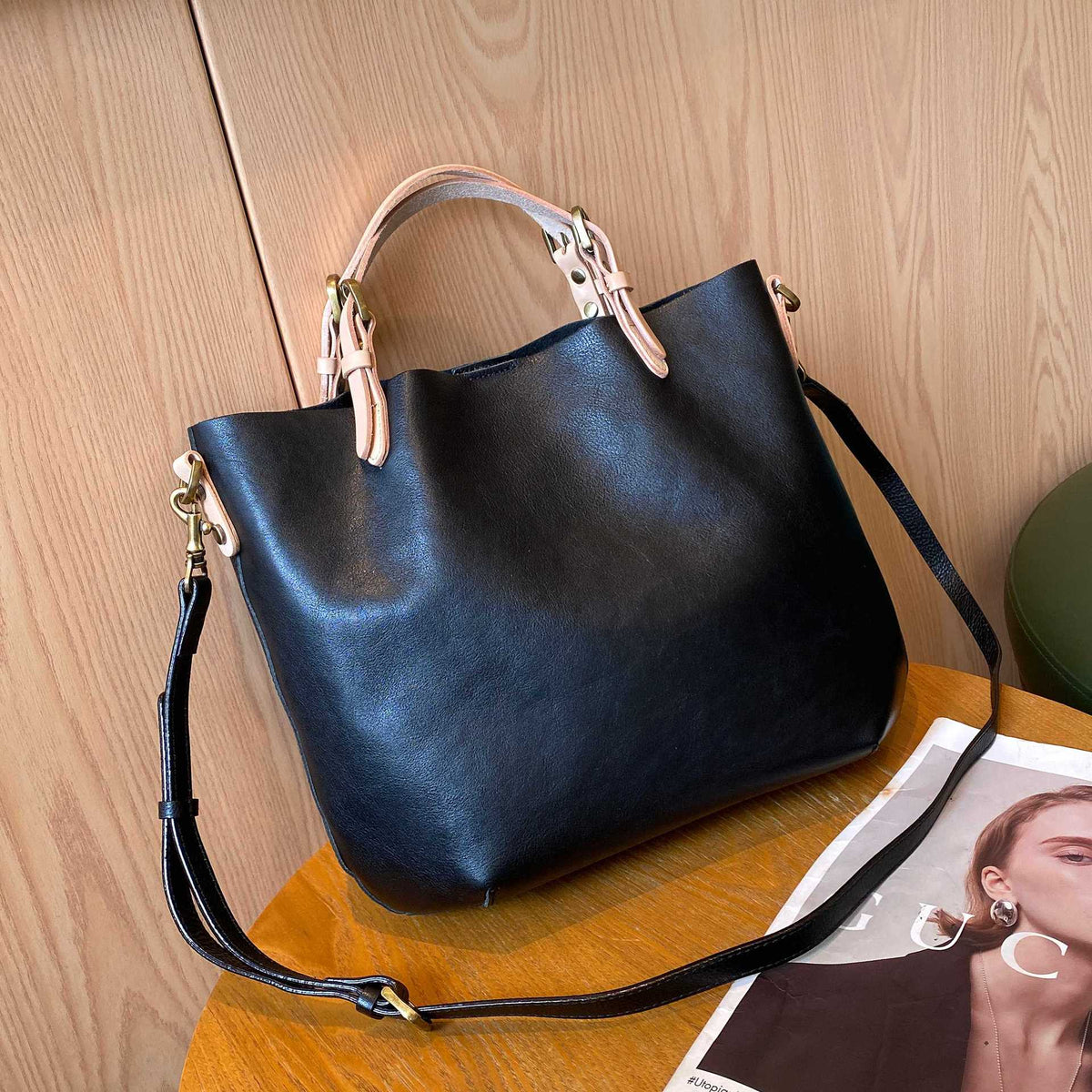 Sac Cabas Cuir Vintage - reveliu