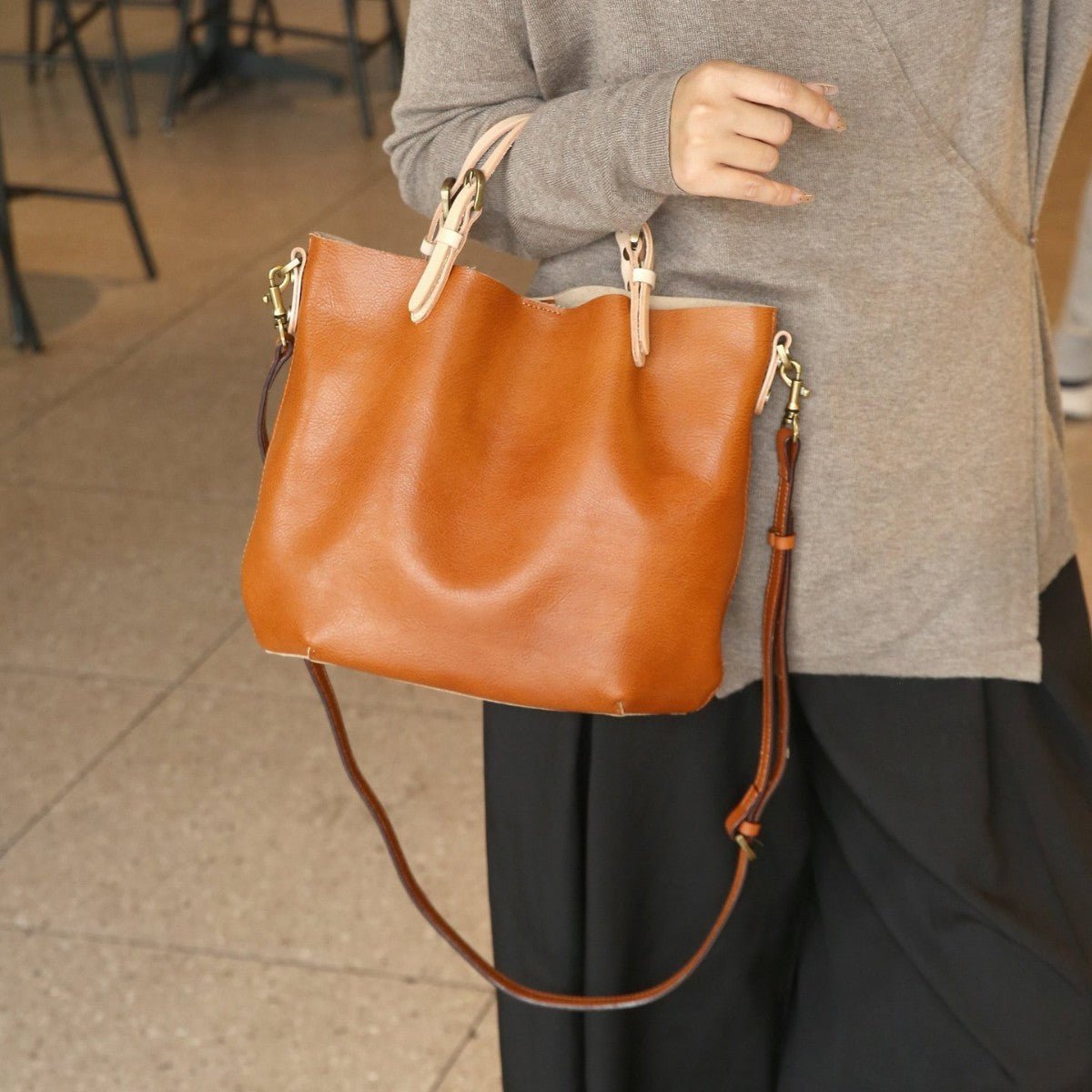 Sac Cabas Cuir Vintage - reveliu