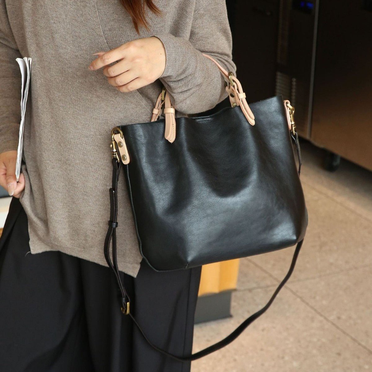 Sac Cabas Cuir Vintage - reveliu