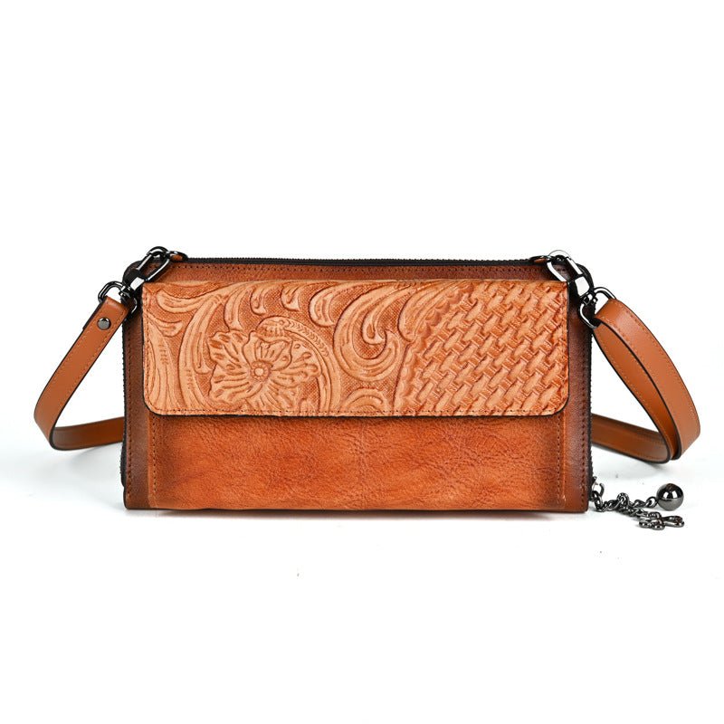 Sac En Cuir Bandoulière Vintage - reveliu