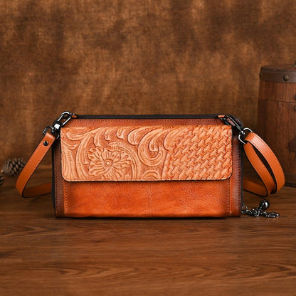Sac En Cuir Bandoulière Vintage - reveliu