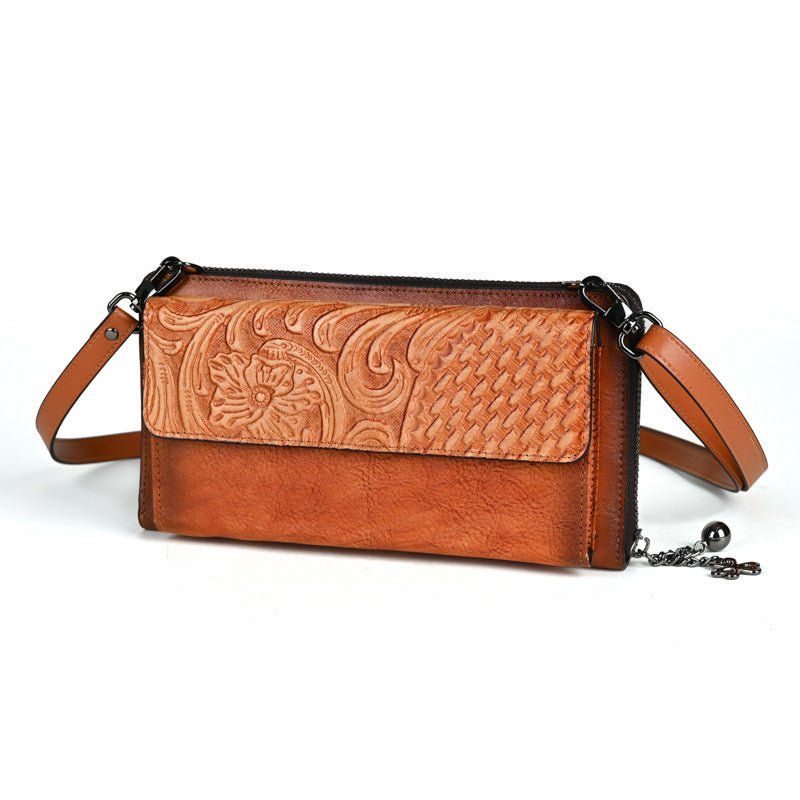 Sac En Cuir Bandoulière Vintage - reveliu