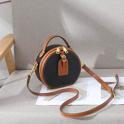 Sac Messenger Rond Cuir - reveliu