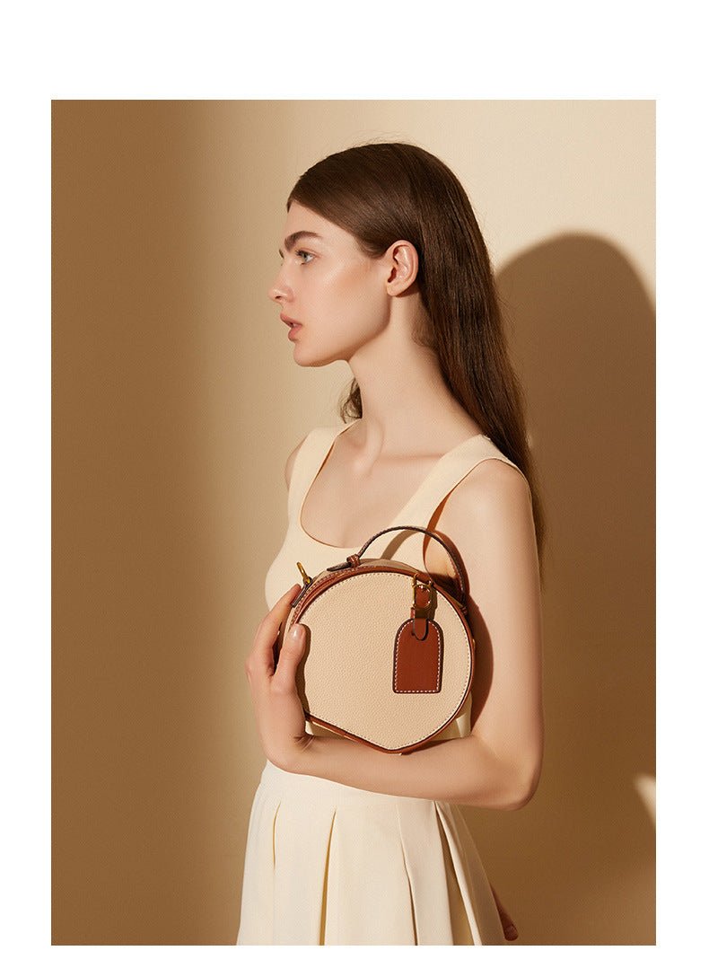 Sac Messenger Rond Cuir - reveliu