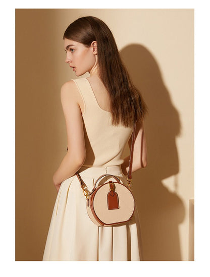 Sac Messenger Rond Cuir - reveliu