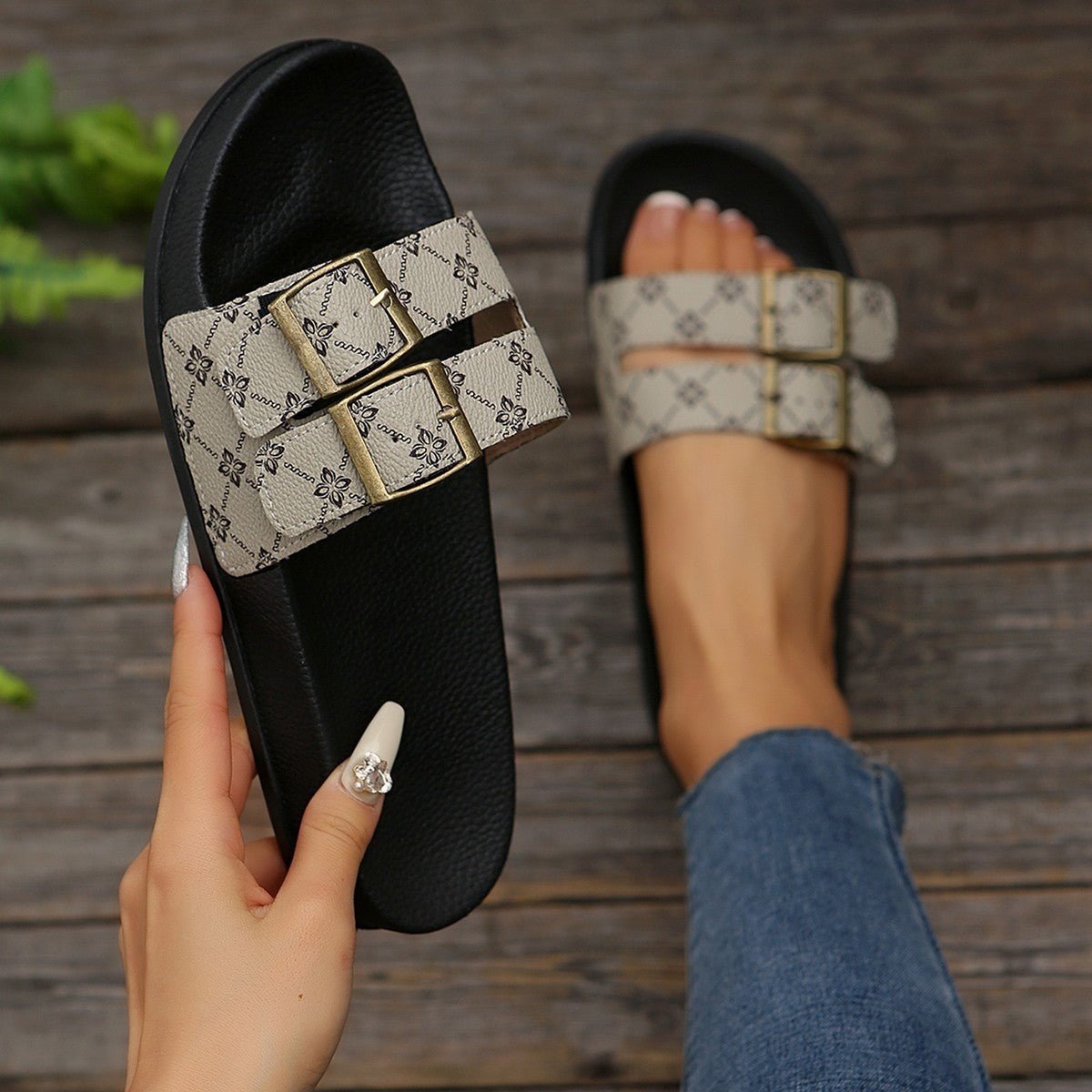 Sandales Plateforme Double Boucle - reveliu