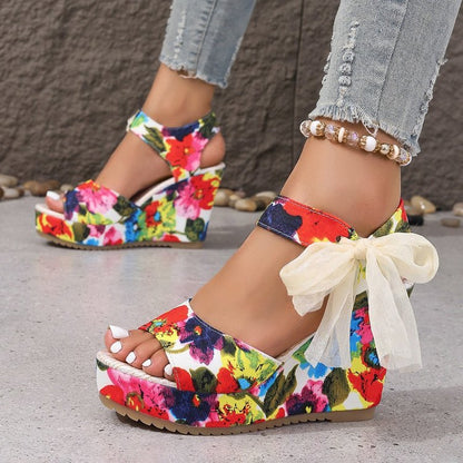 Sandales Talon Lacets Estivales - reveliu