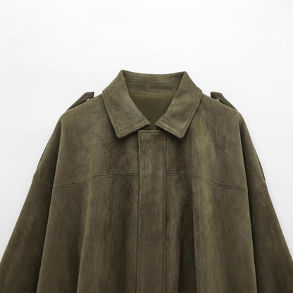 Veste pilote faux daim - reveliu