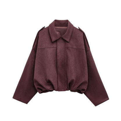 Veste pilote faux daim - reveliu