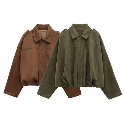 Veste pilote faux daim - reveliu